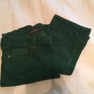 J CREW Matchstick Dark Green Corduroy